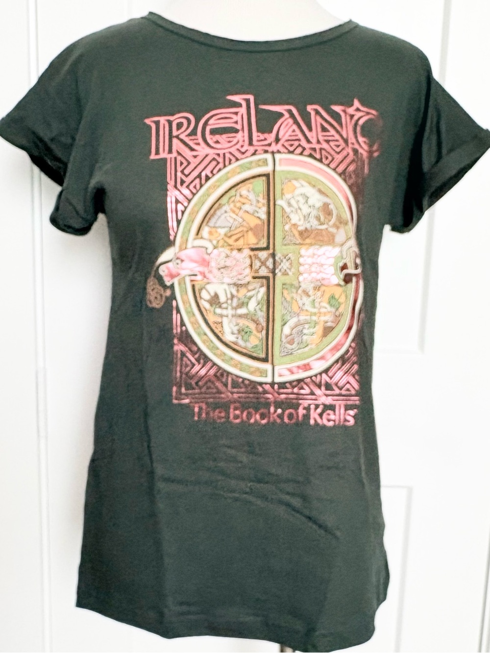 Olive Green 'Ireland The Book of Kells' Graphic Tee NWT